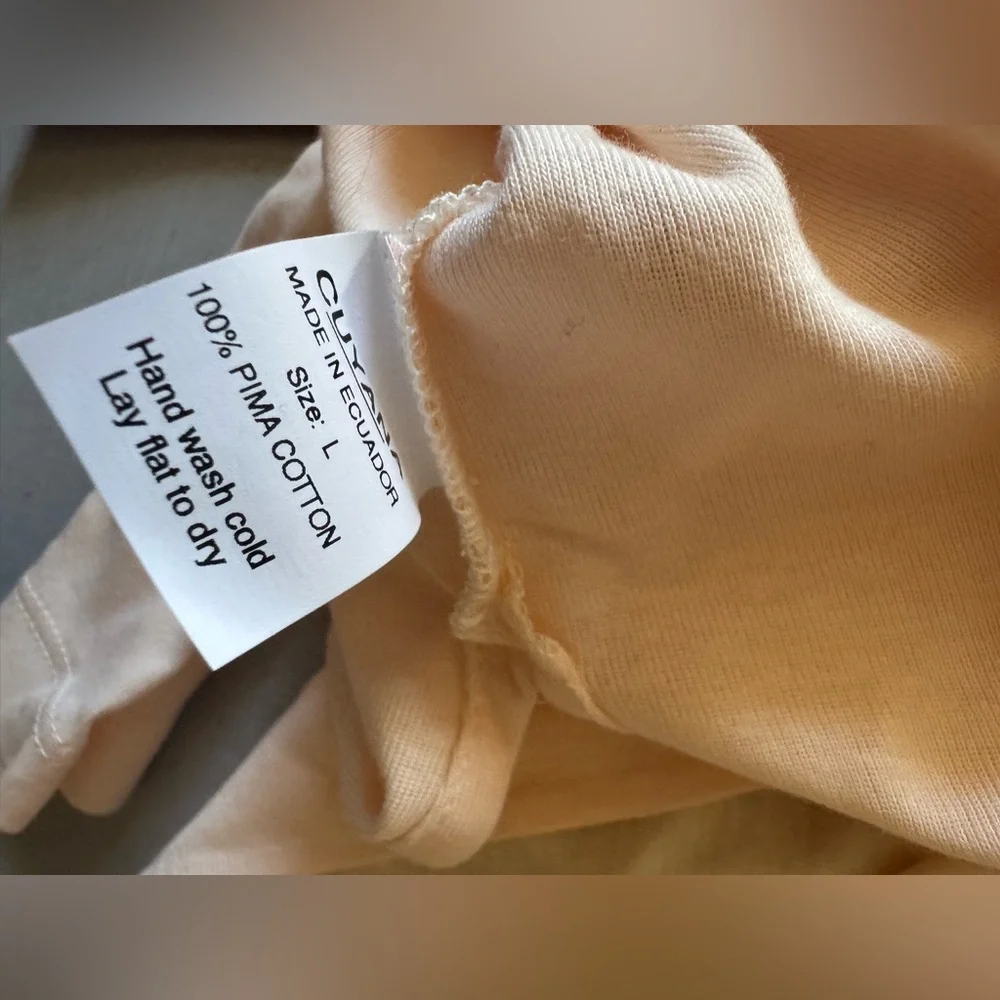 NWT Cuyana Pima Cotton Pyjama Set in Blush Peach